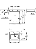 Grohe Cube Ceramic mosdó 600x490 mm, antibakteriális bevonattal, alpin fehér 3947300H