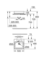 Grohe Cube Ceramic mosdótál 50x49 cm, PureGuard bevonattal, alpin fehér 3947800H