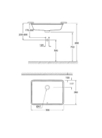 Grohe Cube Ceramic alulról beépíthető 49,2x37 mosdó PureGuard bevonattal 3948000H