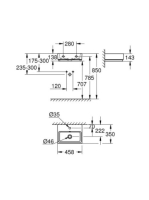 Grohe Cube Ceramic 45,5x35 kézmosó PureGuard bevonattal 3948300H
