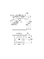 Grohe Essence 60x46 mosdó PureGuard bevonattal 3956800H