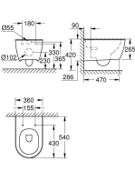 Grohe Essence perem nélküli fali WC csésze 3957100H