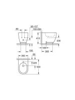Grohe Essence falra tolható álló bidé PureGuard bevonattal 3957500H