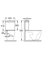 Grohe Essence öblítőtartály alsó bekötéssel 39579000