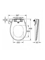 Grohe Bau Ceramic manuális, bidé funkciós WC ülőke fedéllel, alpin fehér 39648SH0