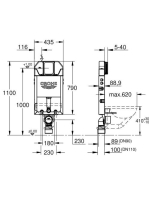 Grohe Uniset Slim WC-elem 88,9 mm-es öblítőtartállyal 39683000