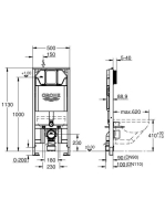 Grohe Rapid SL Slim WC-elem 88,9 mm-es öblítőtartállyal 39687000