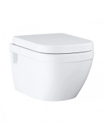 Grohe Euro Ceramic fali WC csésze öblítőperem nélkül, ülőkével, alpin fehér 39703000