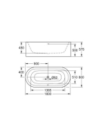 Grohe Essence 180x80 szabadon álló kád 39729000