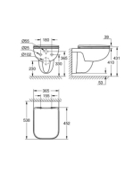 Grohe Start Edge Ceramic mélyöblítésű fali WC Soft-Close ülőkével, alpin fehér 39815000