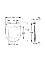 Grohe Bau Ceramic Duroplast WC-ülőke lecsapódásgátlóval, alpin fehér 39898000