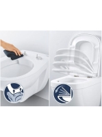 Grohe Bau Ceramic fali WC csésze perem nélküli, duroplast ülőkével, alpin fehér 39899000