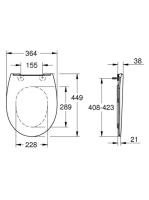 Grohe Bau Ceramic Duroplast WC-ülőke lecsapódásgátlóval, alpin fehér 39923000