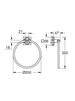 Grohe Allure törölközőtartó gyűrű, króm 40339001