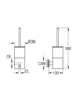 Grohe Allure fali WC-kefe garnitúra, króm 40340001