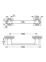 Grohe Allure fali fürdőlepedő tartó, króm 40341001