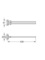 Grohe Essentials törölközőtartó, rose arany 40371DA1