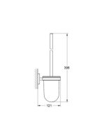 Grohe Essentials fali WC kefe garnitúra, króm 40374001