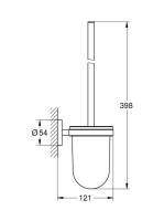 Grohe Essentials WC kefe garnitúra, grafit 40374A01