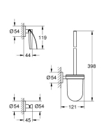 Grohe Essentials 3 az 1-ben fürdőszobai kiegészítő szett, rozsdamentes acél hatású 40407DC1