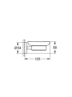 Grohe Essentials szappantartó tartókonzollal, rozsdamentes acél hatású 40444DC1
