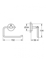 Grohe BauCosmopolitan WC papír tartó, króm 40457001