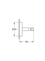 Grohe BauCosmopolitan fürdőköpeny akasztó, króm 40461001