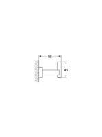 Grohe Essentials Cube fürdőköpeny akasztó 40511001