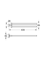 Grohe Essentials Cube törölközőtartó, króm 40624001