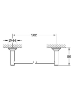 Grohe Essentials Authentic fali fürdőlepedő tartó, króm 40653001