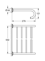 Grohe Essentials Authentic fali törölközőtartó, króm 40660001