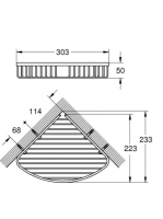 Grohe BauCosmopolitan sarok szivacstartó kosár L méret, króm 40663001