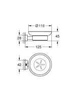 Grohe Essentials Cube szappantartó tartókonzollal, króm 40754001