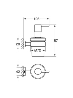 Grohe Essentials Cube szappanadagoló tartókonzollal, króm 40756001
