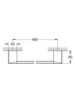 Grohe Selection Cube fali fürdőlepedő tartó 500mm 40767000