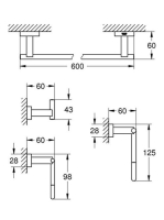 Grohe Essentials Cube 4 az 1-ben fürdőszobai kiegészítő szett, króm 40778001