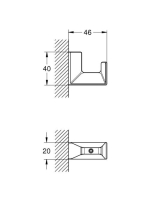 Grohe Selection Cube fürdőköpeny akasztó 40782000