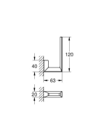 Grohe Selection Cube tartalék WC papír tartó 40784000