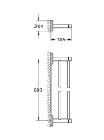 Grohe Essentials dupla törölközőtartó, rose arany 40802DA1