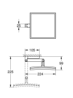 Grohe Selection Cube kozmetikai tükör 40808000