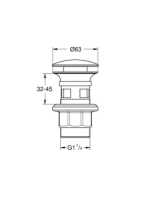 Grohe push-open leeresztő szelep 40824000