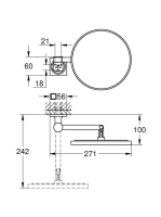 Grohe Allure borotválkozótükör, króm 40967001