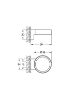 Grohe Selection tartókonzol, rozsdamentes acél hatású 41027DC0