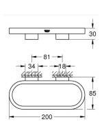 Grohe Selection törölközőtartó gyűrű, króm 41035000