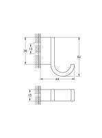 Grohe Selection fürdőköntös akasztó, szálcsiszolt grafit 41039AL0