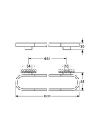 Grohe Selection fali fürdőlepedő tartó, króm 41056000
