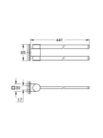 Grohe Selection törölközőtartó, rozsdamentes acél hatású 41063DC0