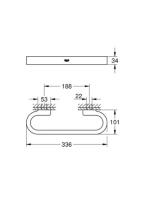Grohe Selection kapaszkodó, rozsdamentes acél hatású 41064DC0