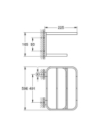 Grohe Selection fali törölközőtartó, szálcsiszolt grafit 41066AL0