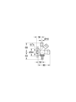 Grohe Eggemann eredeti WAS kombinált sarokszelep 3/8 41070000